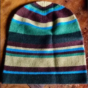 Armand Diradourian Cashmere Striped Beanie
